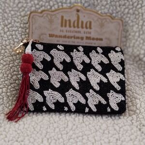 Beaded “Wandering Moon” Clutch Bag – Glass Beads – NWT